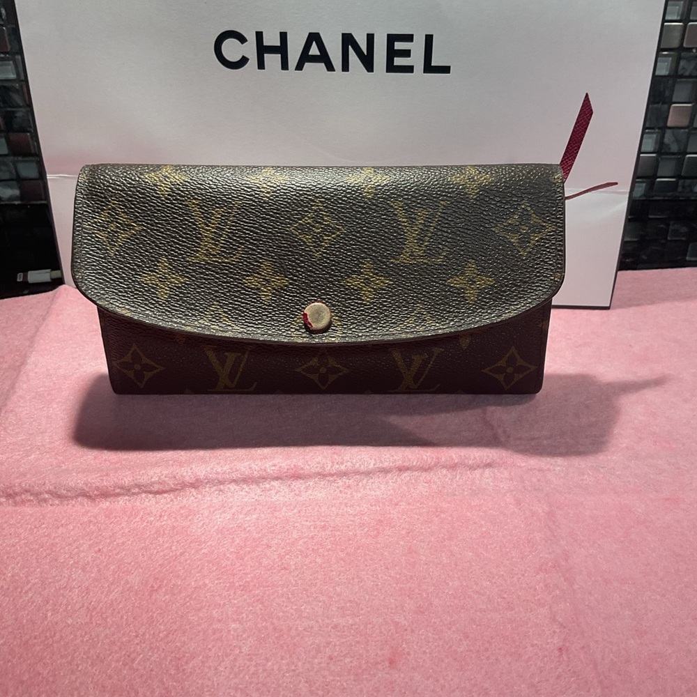 Louis Vuitton Monogram Wallet with Gold Accents